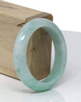 Baikalla Jewelry Jadeite Jade Bangle Bracelet Genuine Burmese High-End Green Jadeite Jade Bangle Bracelet (54.3mm)