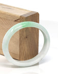 Baikalla Jewelry Jadeite Jade Bangle Bracelet Baikalla™ "Classic Bangle" Genuine Burmese Green Jadeite Jade Oval Bangle Bracelet (58.3 mm)