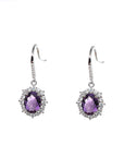 Baikalla Jewelry Silver Gemstones Earrings Baikalla™ Classic Sterling Silver Natural Amethyst Topaz Citrine Garnet Earrings With CZ