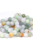 Baikalla Jewelry jade beads bracelet Genuine Jadeite Jade Round Multiple Colors Beads Bracelet (9.5 mm)