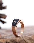 Baikalla Jewelry 7 Baikalla™ Genuine Burmese Black Jadeite Jade Ring For Women For Men Pinky Ring