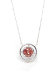 Baikalla Jewelry Gemstone Pendant Necklace Red Sunstone 14k White Gold Genuine AAA Royal Red Sunstone Pendant Necklace