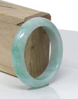 Baikalla Jewelry Jadeite Jade Bangle Bracelet Genuine Burmese High-End Green Jadeite Jade Bangle Bracelet (54.3mm)