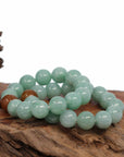 Baikalla Jewelry jade beads bracelet 6 inches Jadeite Jade 13mm Round Green Beads Bracelet ( 13 mm )