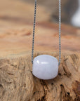 Baikalla Jewelry Jade Pendant Necklace Baikalla™ "Good Luck Button" Necklace Real Lavender Jade Lucky TongTong Pendant Necklace