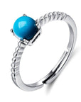 Baikalla Jewelry Silver Turquoise Ring 6 Baikalla™ "Elizabeth" Sterling Silver Genuine Persian Blue Arizona Turquoise Ring