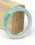 Baikalla Jewelry Jade Bangle Genuine Burmese Ice-Green Jadeite Jade Bangle Bracelet ( 58 mm )
