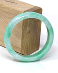 Baikalla Jewelry Jade Bangle Genuine Burmese Apple Green Jadeite Jade Bangle Bracelet ( 57.6 mm)
