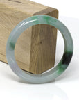 Baikalla Jewelry Jadeite Jade Bangle Bracelet Genuine Burmese Jadeite Jade Ice-Green Lavender Bangle Bracelet ( 56.4 mm )