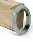 Baikalla Jewelry Jadeite Jade Bangle Bracelet Genuine Burmese Jadeite Jade Ice-Green Lavender Bangle Bracelet ( 56.4 mm )