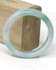 Baikalla Jewelry Jade Bangle Genuine Burmese Ice-Green Jadeite Jade Bangle Bracelet ( 58.0 mm)