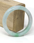 Baikalla Jewelry Jade Bangle Genuine Burmese Ice-Green Jadeite Jade Bangle Bracelet ( 58.0 mm)