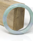 Baikalla Jewelry Jadeite Jade Bangle Bracelet Genuine Burmese Lavender-Green Jadeite Jade Bangle Bracelet ( 61.8 mm )