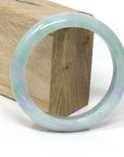 Baikalla Jewelry Jadeite Jade Bangle Bracelet Genuine Burmese Lavender-Green Jadeite Jade Bangle Bracelet ( 61.8 mm )