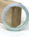 Baikalla Jewelry Jadeite Jade Bangle Bracelet Genuine Burmese Lavender-Green Jadeite Jade Bangle Bracelet ( 61.8 mm )