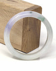 Baikalla Jewelry Jadeite Jade Bangle Bracelet Genuine Burmese Jadeite Jade Lavender Bangle Bracelet ( 56.5 mm )