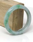 Baikalla Jewelry Jade Bangle Genuine Burmese Green Jadeite Jade Bangle Bracelet ( 58.8 mm )