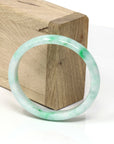 Baikalla Jewelry Jadeite Jade Bangle Bracelet Genuine Burmese Jadeite Jade Oval Bangle Bracelet ( 55.1 mm )