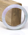 Baikalla Jewelry Jadeite Jade Bangle Bracelet Genuine Lavender-Green Jadeite Jade Bracelet Bangle ( 58.2 mm )