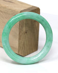 Baikalla Jewelry Jadeite Jade Bangle Bracelet Natural Burmese Apple Green Jadeite Jade Bangle Bracelet ( 53.6 mm)