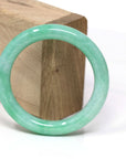 Baikalla Jewelry Jadeite Jade Bangle Bracelet Natural Burmese Apple Green Jadeite Jade Bangle Bracelet ( 53.6 mm)