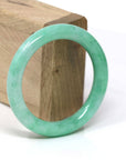 Baikalla Jewelry Jadeite Jade Bangle Bracelet Natural Burmese Apple Green Jadeite Jade Bangle Bracelet ( 53.6 mm)