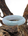 Baikalla Jewelry Jadeite Jade Bangle Bracelet Genuine Burmese Ice Jadeite Jade Bangle Bracelet ( 57.4 mm )