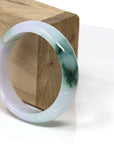 Baikalla Jewelry Jadeite Jade Bangle Bracelet 18k Gold Inlaid Real Jadeite Jade bangle Bracelet ( 57.3 mm )