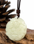 Baikalla Jewelry Jade Pendant Necklace Dragon Baikalla™ "Dragon & Phoenix" Genuine HeTian White Nephrite Jade Pendant Necklace