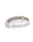 Baikalla Jewelry Gold Diamond Bangle Bracelet 10k White Gold Channel set baguette& round diamonds Oval Bangle Bracelet