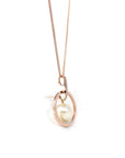 Baikalla Jewelry Gemstone Pendant Necklace 18k White Gold White Pearl Necklace With CZ
