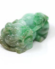 Baikalla Jewelry genuine jadeite carving Baikalla™ Pi Xiu Green Jadeite Jade PiXiu Pendant Necklace (Feng Shui Lucky) JG078