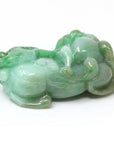 Baikalla Jewelry genuine jadeite carving Baikalla™ Pi Xiu Green Jadeite Jade PiXiu Pendant Necklace (Feng Shui Lucky) JG078