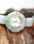 Baikalla Jewelry genuine jadeite carving watch Genuine Burmese Lavender- Green Jadeite Jade Watch (Art & Collectibles)