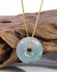 Baikalla Jewelry Jade Pendant Necklace Baikalla "Good Luck Button" Necklace Green Jadeite Jade Pendant For Men