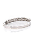 Baikalla Jewelry Gold Diamond Bangle Bracelet 10k White Gold Channel set baguette& round diamonds Oval Bangle Bracelet