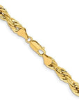 Baikalla Jewelry 14K Yellow Gold Pendant 14K 7.8 mm Semi Solid Diamond-cut Rope with Lobster Clasp Gold Chain