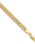 Baikalla Jewelry 14K Yellow Gold Chain 18 in 14K Yellow Gold 4.5 mm Semi-Solid Miami Cuban Chain with Lobster Clasp