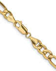 Baikalla Jewelry 14K Yellow Gold Pendant 14K 6.5mm Semi-Solid Figaro with Lobster Clasp Yellow Gold Chain