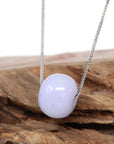 Baikalla Jewelry Jade Pendant Necklace Baikalla™ "Good Luck Button" Necklace Real Lavender Jade Lucky KouKou Pendant Necklace