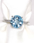 Baikalla Jewelry Gemstone Ring Baikalla™ Sterling Silver Sky Blue Topaz Ring
