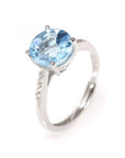 Baikalla Jewelry Gemstone Ring Baikalla™ Sterling Silver Sky Blue Topaz Ring