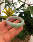 Baikalla Jewelry Jadeite Jade Bangle Bracelet High-quality Lavender-Green Natural Burmese Jadeite Jade Bangle (57.12 mm )