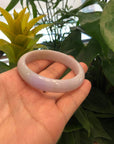 Baikalla Jewelry Jadeite Jade Bangle Bracelet Genuine Burmese Lavender Jadeite Jade Bangle Bracelet (58.59 mm)