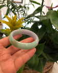 Baikalla Jewelry Jadeite Jade Bangle Bracelet High-quality Lavender-Green Natural Burmese Jadeite Jade Bangle (57.12 mm )