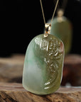 Baikalla Baikalla High-End Genuine Jadeite Jade Dragon Pendant Necklace (Collectibles)