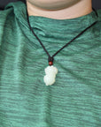 Baikalla Jewelry Jade Pendant Nephrite White Jade, Lucky Pig Pendant Necklace