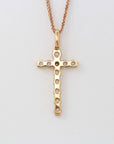 Baikalla Jewelry Gold Jadeite Pendant 18k Rose Gold White Translucent Burmese Ice & Yellow Jadeite Cross Pendant Necklace