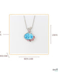 Baikalla Jewelry Topaz Necklace Sterling Silver Topaz Necklace With Tourmaline and Zircon Accent Stones