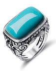 Baikalla Jewelry Turquoise Ring Baikalla™ "Turquoise filigree" Sterling Silver Genuine Well Persian Blue Arizona Turquoise Ring